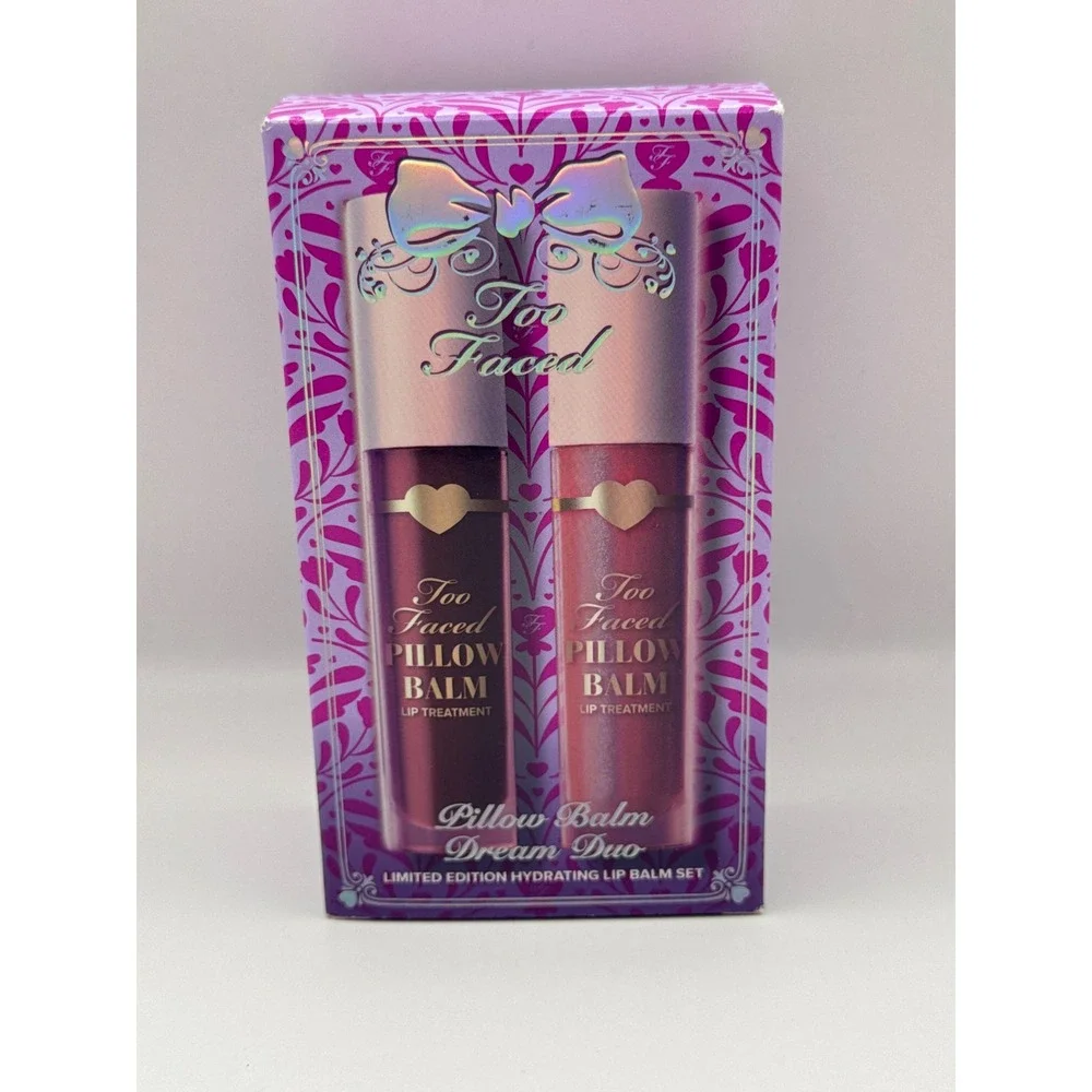 Too Faced Pillow Balm Dream Duo Limited Edition Lip Balm Fairy Berry Jam‎ Kiss
